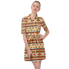 Native American Pattern Belted Shirt Dress by ExtraAwesomeSauce