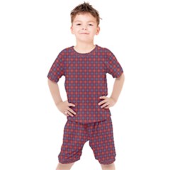 Tartan Pattern Kids  Tee And Shorts Set by ExtraAwesomeSauce