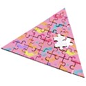 Watercolor Cats Pattern Wooden Puzzle Triangle View2