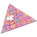 Watercolor Cats Pattern Wooden Puzzle Triangle View3