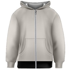 Abalone Grey Kids  Zipper Hoodie Without Drawstring by FashionBoulevard