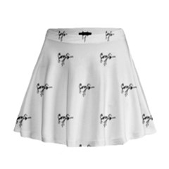 Tribal Style Symbol Drawing Print Pattern Mini Flare Skirt by dflcprintsclothing