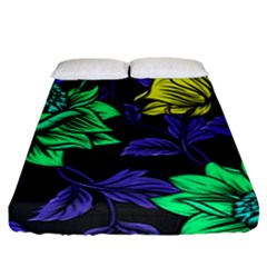 Neon Tropical Green Fitted Sheet (king Size) by retrotoomoderndesigns