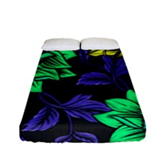 Neon Tropical Green Fitted Sheet (full/ Double Size) by retrotoomoderndesigns