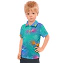 Non Seamless Pattern Blues Bright Kids  Polo Tee View1