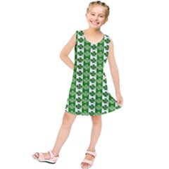 Clover Leaf Shamrock St Patricks Day Kids  Tunic Dress by Dutashop