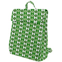 Clover Leaf Shamrock St Patricks Day Flap Top Backpack by Dutashop