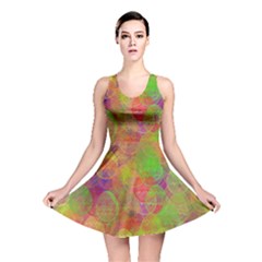 Easter Egg Colorful Texture Reversible Skater Dress by Dutashop