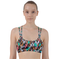 Abstract Triangle Tree Line Them Up Sports Bra by Dutashop