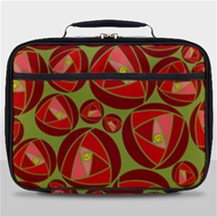 Abstract Rose Garden Red Full Print Lunch Bag by Dutashop