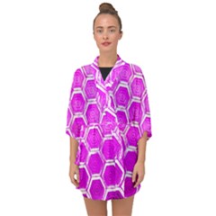 Hexagon Windows Half Sleeve Chiffon Kimono by essentialimage365