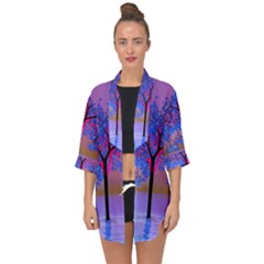 Tree Sunset Open Front Chiffon Kimono by icarusismartdesigns