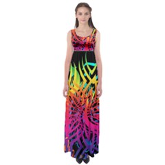 Abstract Jungle Empire Waist Maxi Dress by icarusismartdesigns