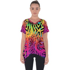 Abstract Jungle Cut Out Side Drop Tee by icarusismartdesigns