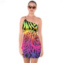 Abstract Jungle One Soulder Bodycon Dress View1