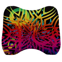 Abstract Jungle Velour Head Support Cushion by icarusismartdesigns