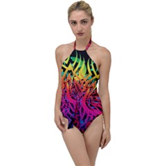 Abstract Jungle Go With The Flow One Piece Swimsuit by icarusismartdesigns