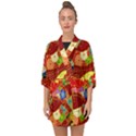 Floral Abstract Half Sleeve Chiffon Kimono View1