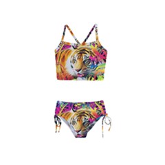 Tiger In The Jungle Girls  Tankini Swimsuit by icarusismartdesigns