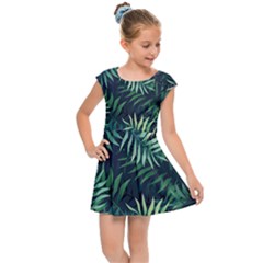 Green Leaves Kids  Cap Sleeve Dress by goljakoff