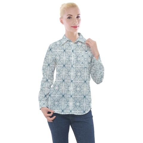 Tulip  Flower  Women s Long Sleeve Pocket Shirt by SychEva