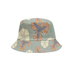 Flowers Leaves  Floristic Pattern Inside Out Bucket Hat (kids) by SychEva