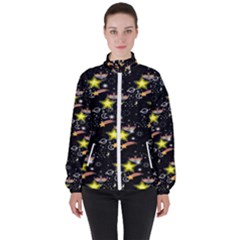 Sparkle Stars Women s High Neck Windbreaker by Sparkle