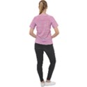 Pink knitted pattern Women s Sport Raglan Tee View2