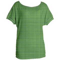 Green Knitted Pattern Women s Oversized Tee by goljakoff