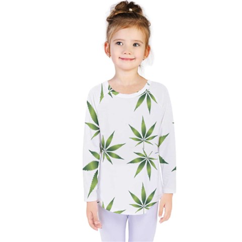 Cannabis Curative Cut Out Drug Kids  Long Sleeve Tee by Dutashop