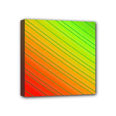 Orange Green Gradient Hunter Mini Canvas 4  X 4  (stretched) by Dutashop