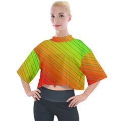 Orange Green Gradient Hunter Mock Neck Tee by Dutashop