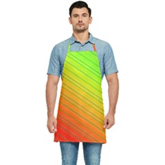 Orange Green Gradient Hunter Kitchen Apron by Dutashop