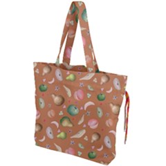 Watercolor Fruit Drawstring Tote Bag by SychEva