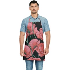 Poppy Flowers Kitchen Apron by goljakoff