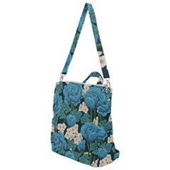 Blue Flowers Crossbody Backpack by goljakoff