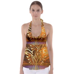 Pheonix Rising Babydoll Tankini Top by icarusismartdesigns