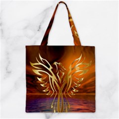 Pheonix Rising Zipper Grocery Tote Bag by icarusismartdesigns