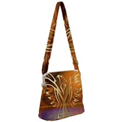 Pheonix Rising Zipper Messenger Bag by icarusismartdesigns