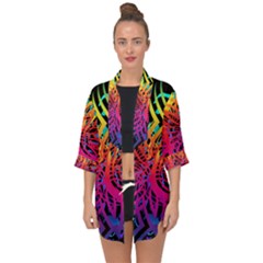 Abstract Jungle Open Front Chiffon Kimono by icarusismartdesigns