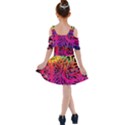 Abstract Jungle Kids  Shoulder Cutout Chiffon Dress View2