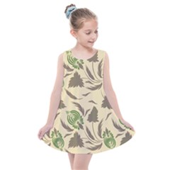 Folk Floral Pattern  Flowers Print  Kids  Summer Dress by Eskimos