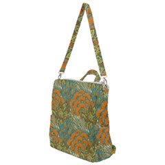 Orange Flowers Crossbody Backpack by goljakoff