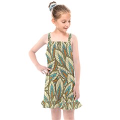 Green Leaves Kids  Overall Dress by goljakoff