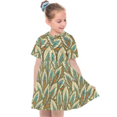 Green Leaves Kids  Sailor Dress by goljakoff