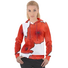 Coquelicots Fleurs Women s Overhead Hoodie by kcreatif