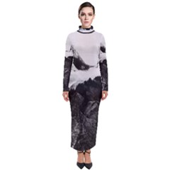 Whales Dream Turtleneck Maxi Dress by goljakoff