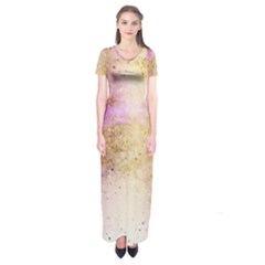 Golden Paint Short Sleeve Maxi Dress by goljakoff