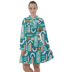 Abstract Shapes All Frills Chiffon Dress by SychEva