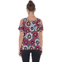 Daisy Colorfull Seamless Pattern Cut Out Side Drop Tee View2